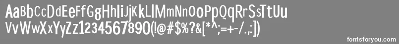 フォントDispropBold – 灰色の背景に白い文字