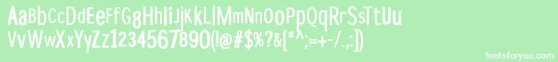 DispropBold Font – White Fonts on Green Background