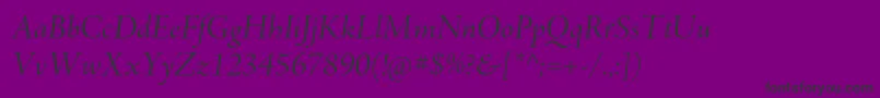 AjensonproItdisp Font – Black Fonts on Purple Background