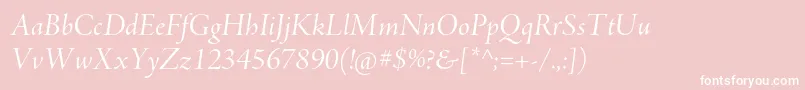AjensonproItdisp Font – White Fonts on Pink Background