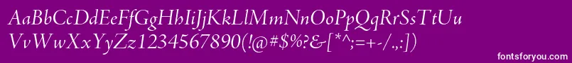 AjensonproItdisp Font – White Fonts on Purple Background