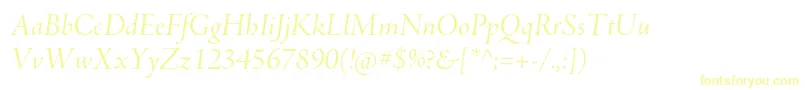 AjensonproItdisp-Schriftart – Gelbe Schriften