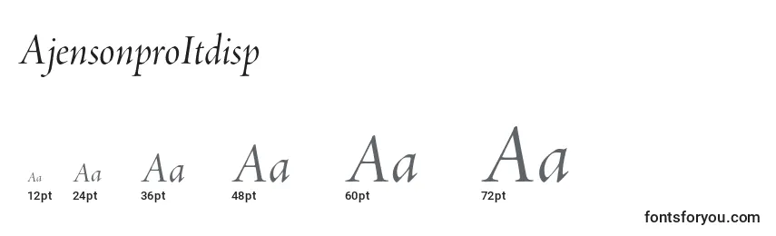 Размеры шрифта AjensonproItdisp