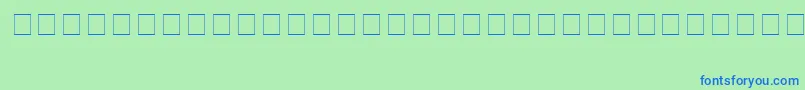 フォントThamarNorm. – 青い文字は緑の背景です。