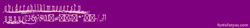 KinggeorgRegular Font – Pink Fonts on Purple Background