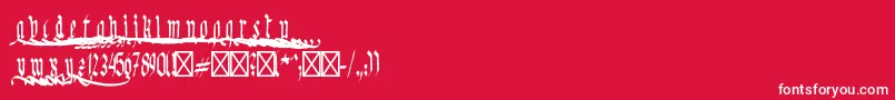 KinggeorgRegular Font – White Fonts on Red Background