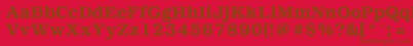 PcBrusselsDemi Font – Brown Fonts on Red Background
