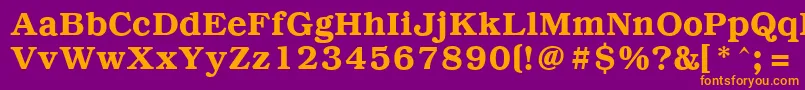 PcBrusselsDemi Font – Orange Fonts on Purple Background