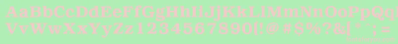 PcBrusselsDemi Font – Pink Fonts on Green Background