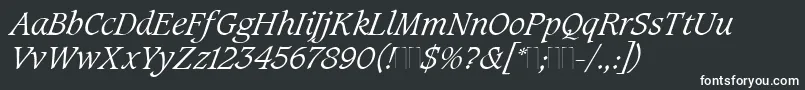 CaxtonLightItalicPlain Font – White Fonts