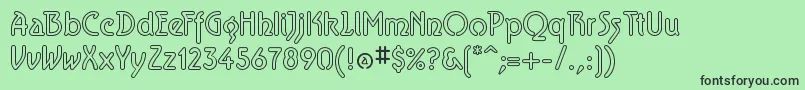 AeroliteSky Font – Black Fonts on Green Background