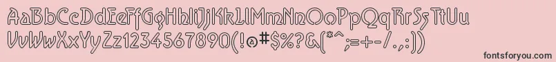 AeroliteSky Font – Black Fonts on Pink Background