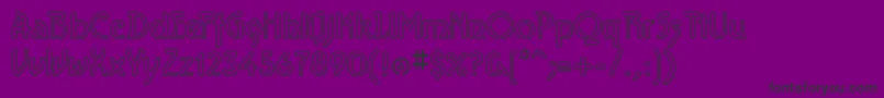 Шрифт AeroliteSky – чёрные шрифты на фиолетовом фоне