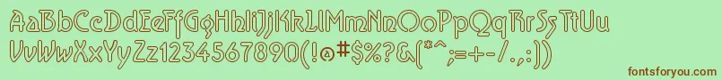 AeroliteSky Font – Brown Fonts on Green Background