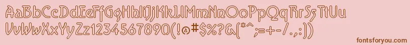AeroliteSky Font – Brown Fonts on Pink Background