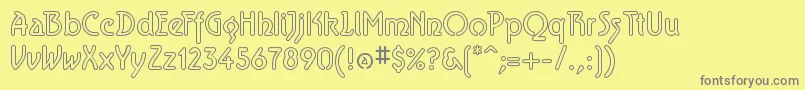 AeroliteSky Font – Gray Fonts on Yellow Background