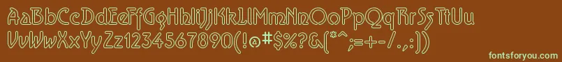 AeroliteSky Font – Green Fonts on Brown Background