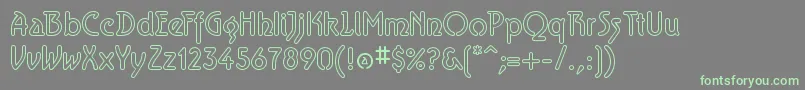 AeroliteSky Font – Green Fonts on Gray Background