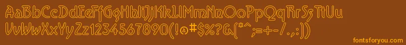 AeroliteSky Font – Orange Fonts on Brown Background