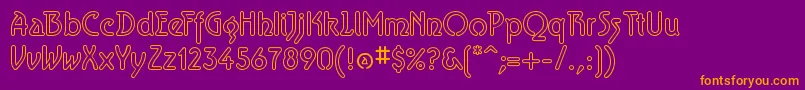 AeroliteSky Font – Orange Fonts on Purple Background