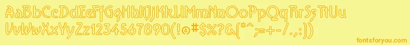 AeroliteSky Font – Orange Fonts on Yellow Background