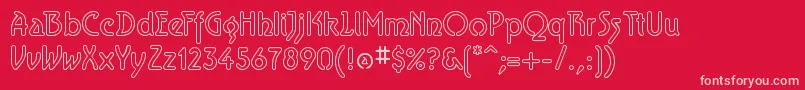 AeroliteSky Font – Pink Fonts on Red Background