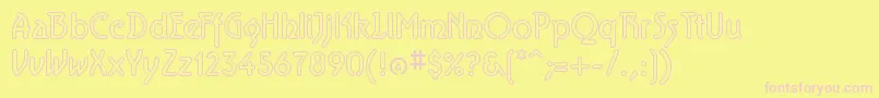 AeroliteSky Font – Pink Fonts on Yellow Background