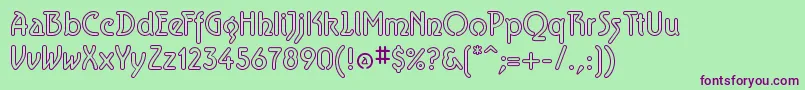 AeroliteSky Font – Purple Fonts on Green Background