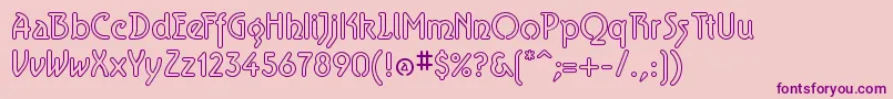Шрифт AeroliteSky – фиолетовые шрифты на розовом фоне
