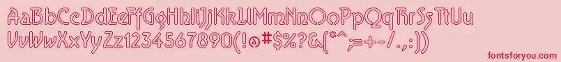 AeroliteSky Font – Red Fonts on Pink Background
