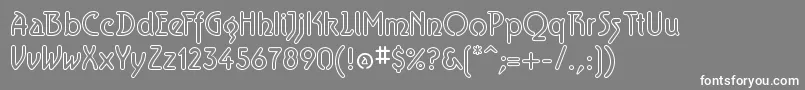 AeroliteSky Font – White Fonts on Gray Background
