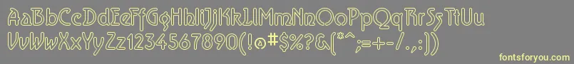 AeroliteSky Font – Yellow Fonts on Gray Background