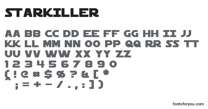 Schriftart Starkiller – Alphabet, Zahlen, spezielle Symbole