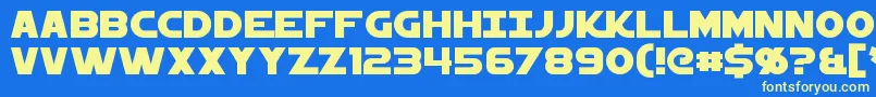 Starkiller Font – Yellow Fonts on Blue Background