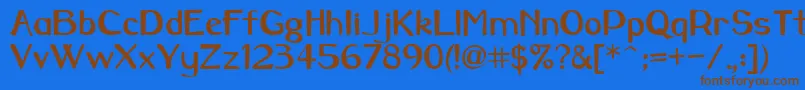 Borowaybold Font – Brown Fonts on Blue Background