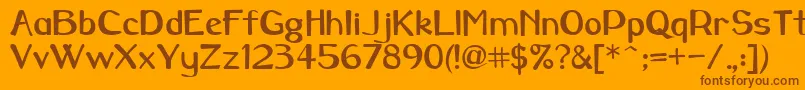 Borowaybold Font – Brown Fonts on Orange Background