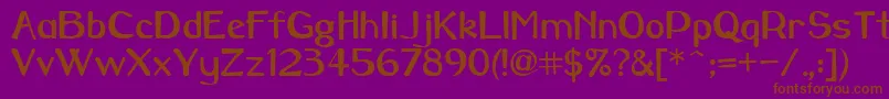 Borowaybold Font – Brown Fonts on Purple Background