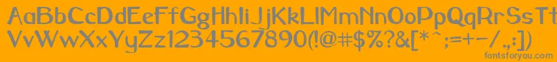 Borowaybold Font – Gray Fonts on Orange Background