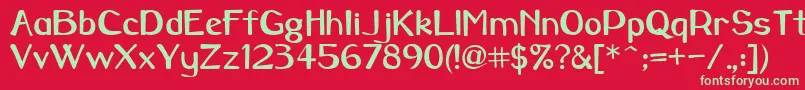 Borowaybold Font – Green Fonts on Red Background