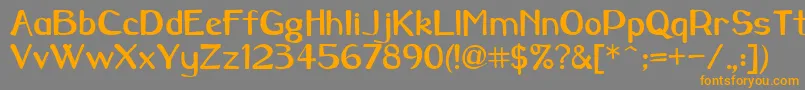 Borowaybold Font – Orange Fonts on Gray Background