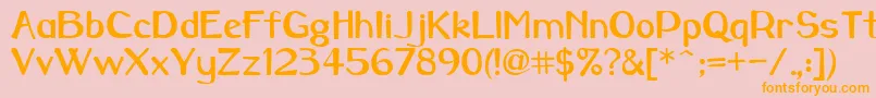 Borowaybold Font – Orange Fonts on Pink Background