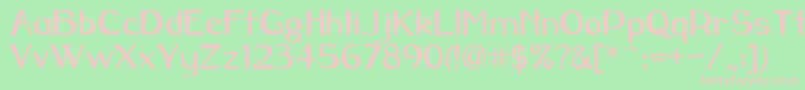 Borowaybold Font – Pink Fonts on Green Background