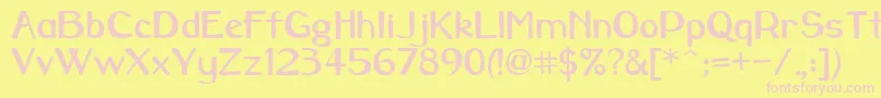 Borowaybold Font – Pink Fonts on Yellow Background