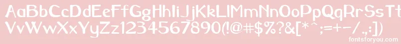 Borowaybold Font – White Fonts on Pink Background