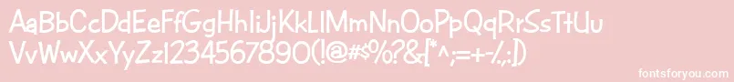 CacFuturaCasualBold Font – White Fonts on Pink Background