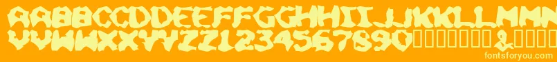 Saiba mais sobre a fonte Chuns Fonte Chuns – fontes amarelas em um fundo laranja
