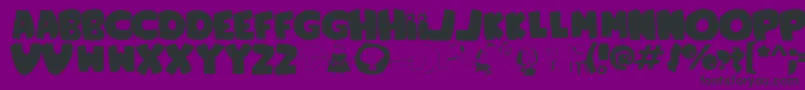 Шрифт FamilyGuy – чёрные шрифты на фиолетовом фоне