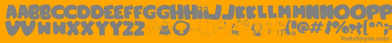 Шрифт FamilyGuy – серые шрифты на оранжевом фоне