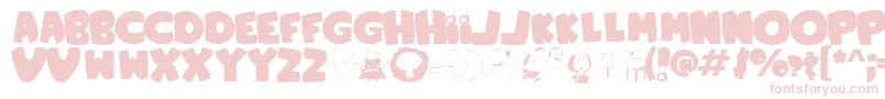 Fonte FamilyGuy – fontes rosa em um fundo branco