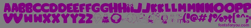 FamilyGuy Font – Purple Fonts on Gray Background